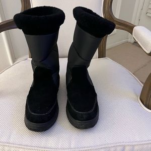 Coach suede/nylon boots; fleece lined size 8.5 Sherman A000362